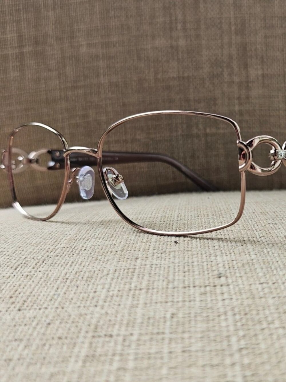 Vintage Kirkland Signature Eyeglasses Frame Gold/Taupe Eyewear Paradise Italy